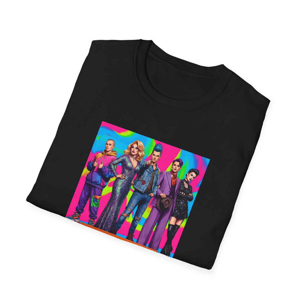Transgender Pride Pop-Art T-Shirt — "Trannyspotting" Retro Cast Design