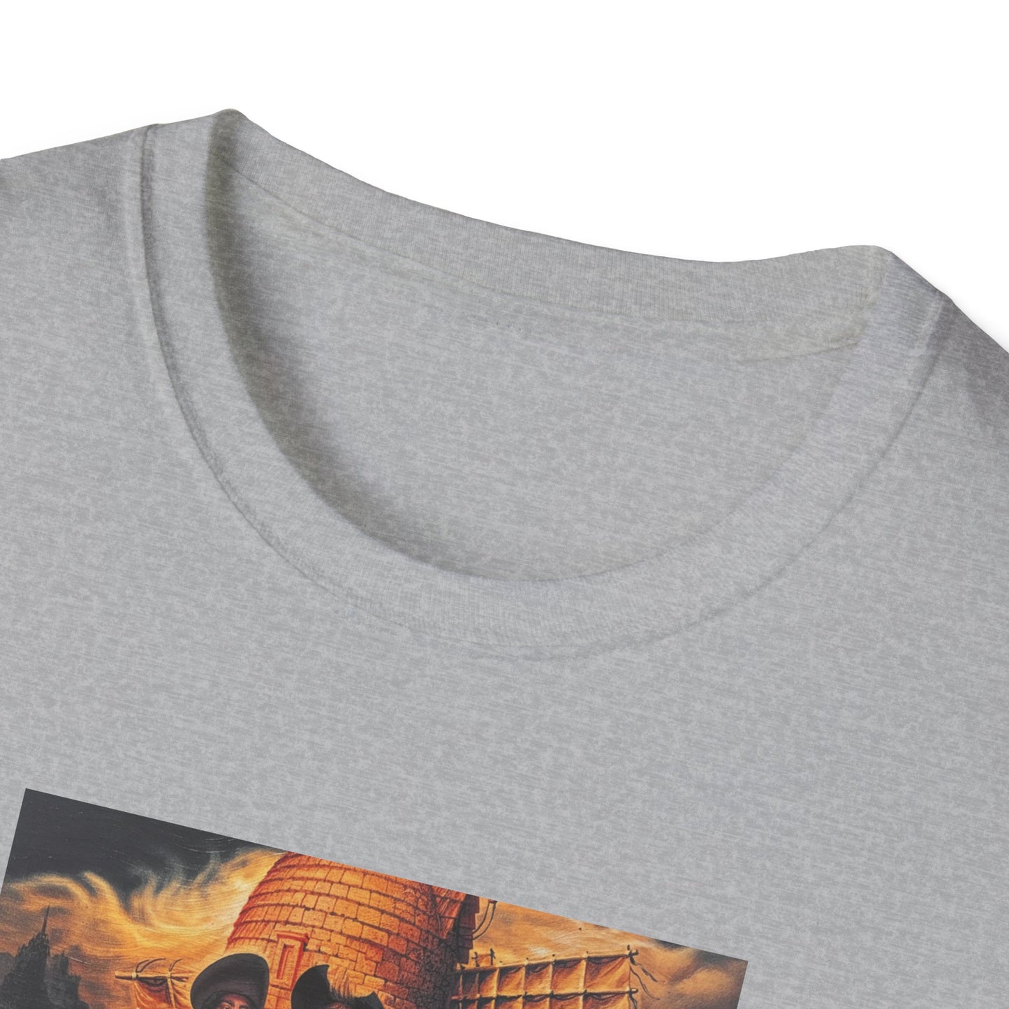Surreal Don Quixote Art T-Shirt — Vintage Abstract Literary Portrait