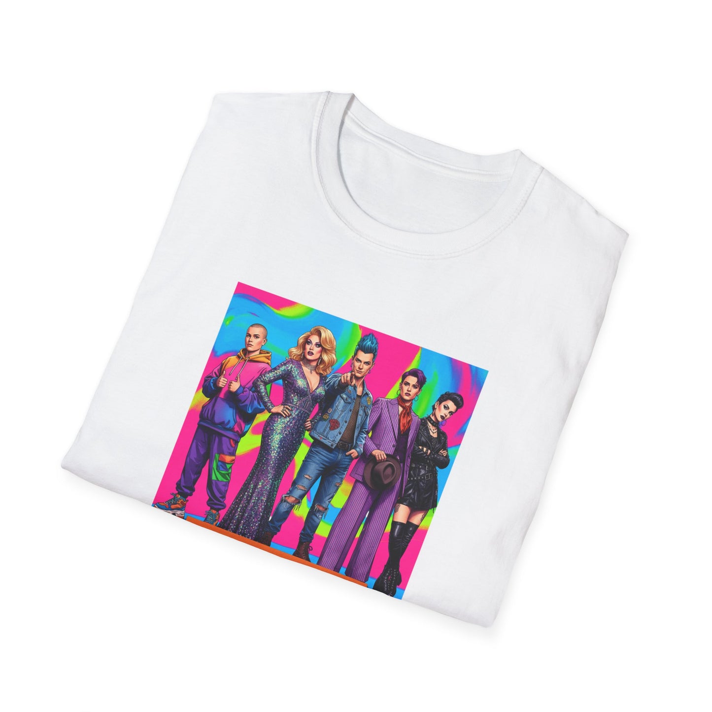 Transgender Pride Pop-Art T-Shirt — "Trannyspotting" Retro Cast Design