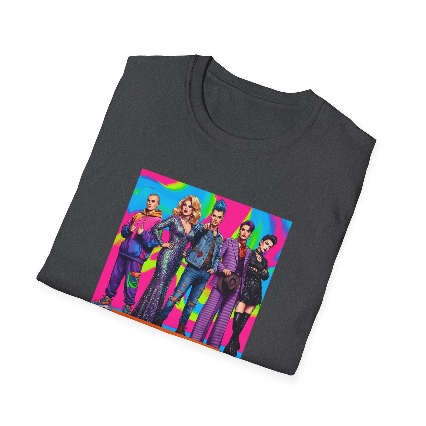 Transgender Pride Pop-Art T-Shirt — "Trannyspotting" Retro Cast Design