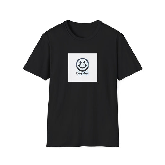 Happy Caps Smile Tee — Smiley Face Graphic T-Shirt