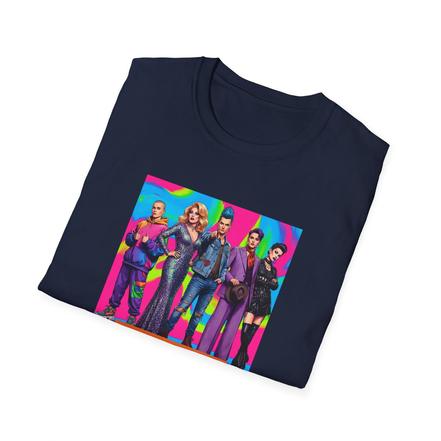 Transgender Pride Pop-Art T-Shirt — "Trannyspotting" Retro Cast Design