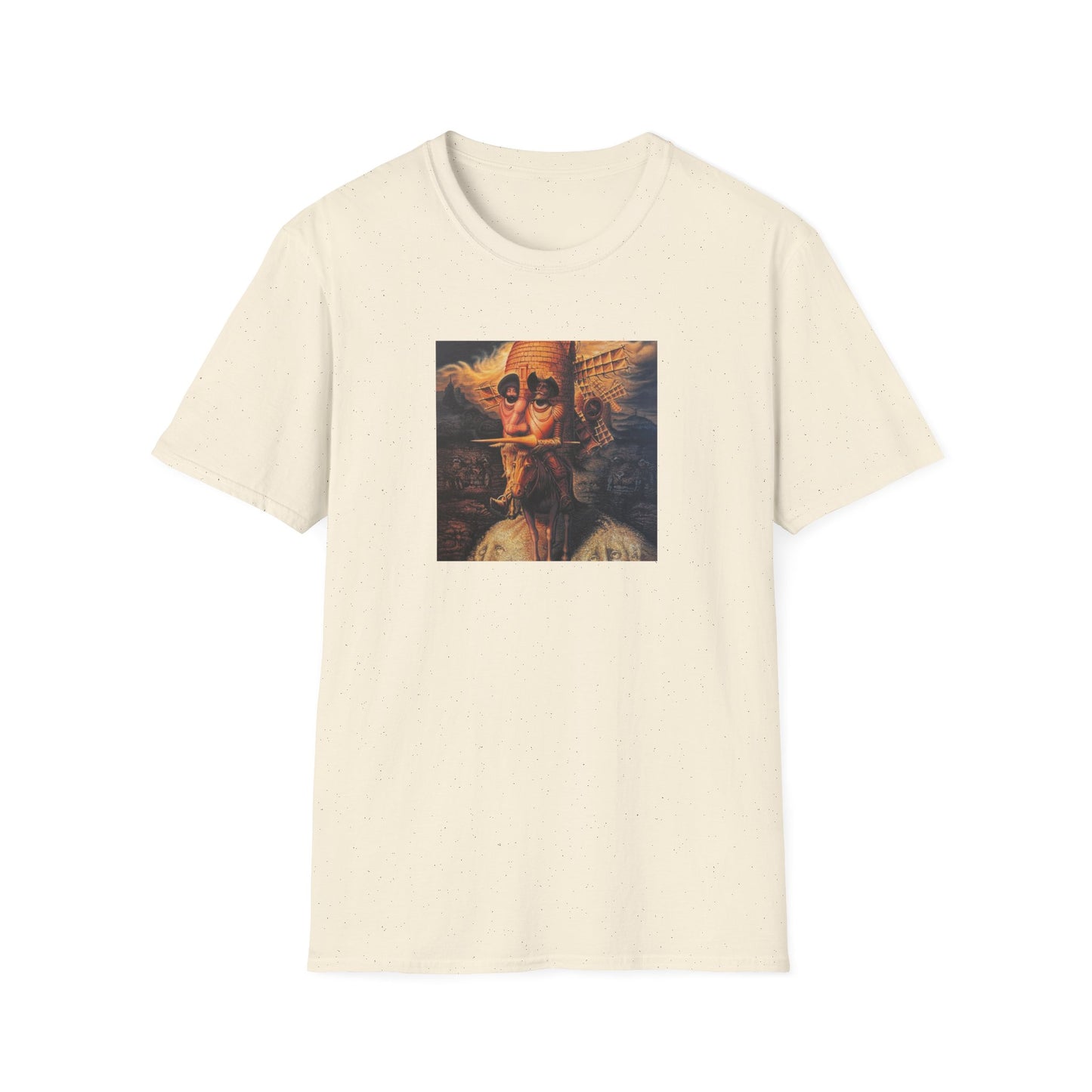 Surreal Don Quixote Art T-Shirt — Vintage Abstract Literary Portrait