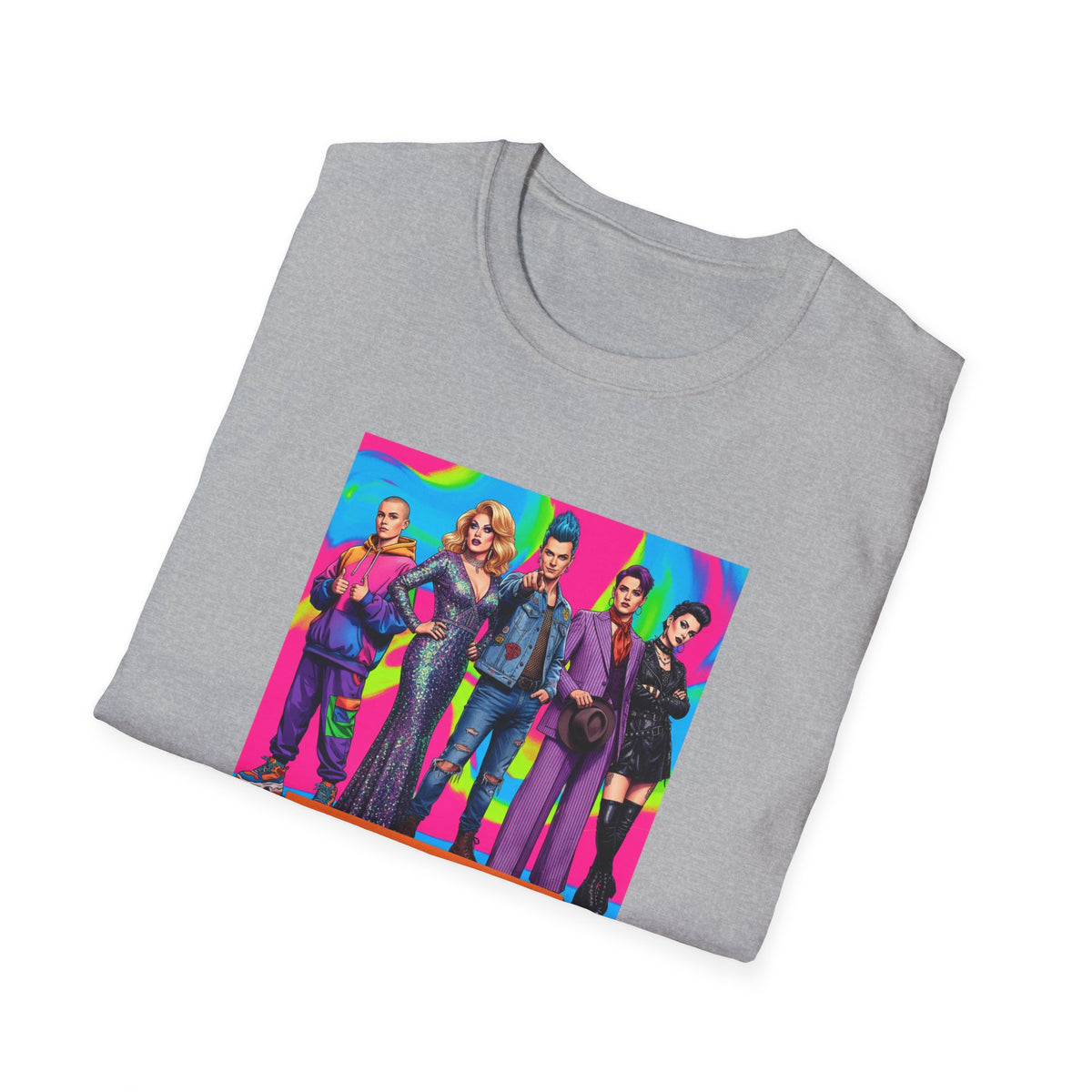 Transgender Pride Pop-Art T-Shirt — "Trannyspotting" Retro Cast Design