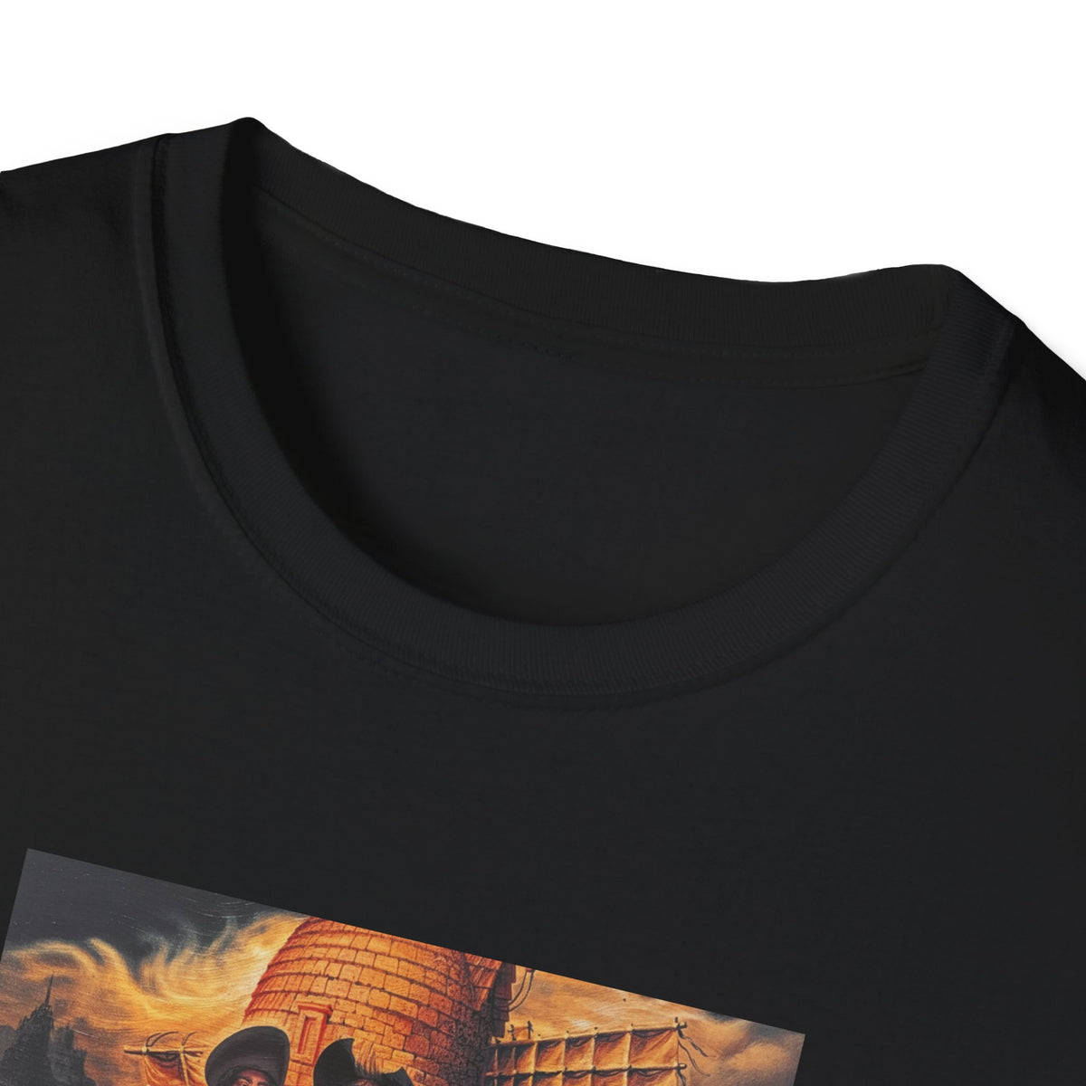 Surreal Don Quixote Art T-Shirt — Vintage Abstract Literary Portrait