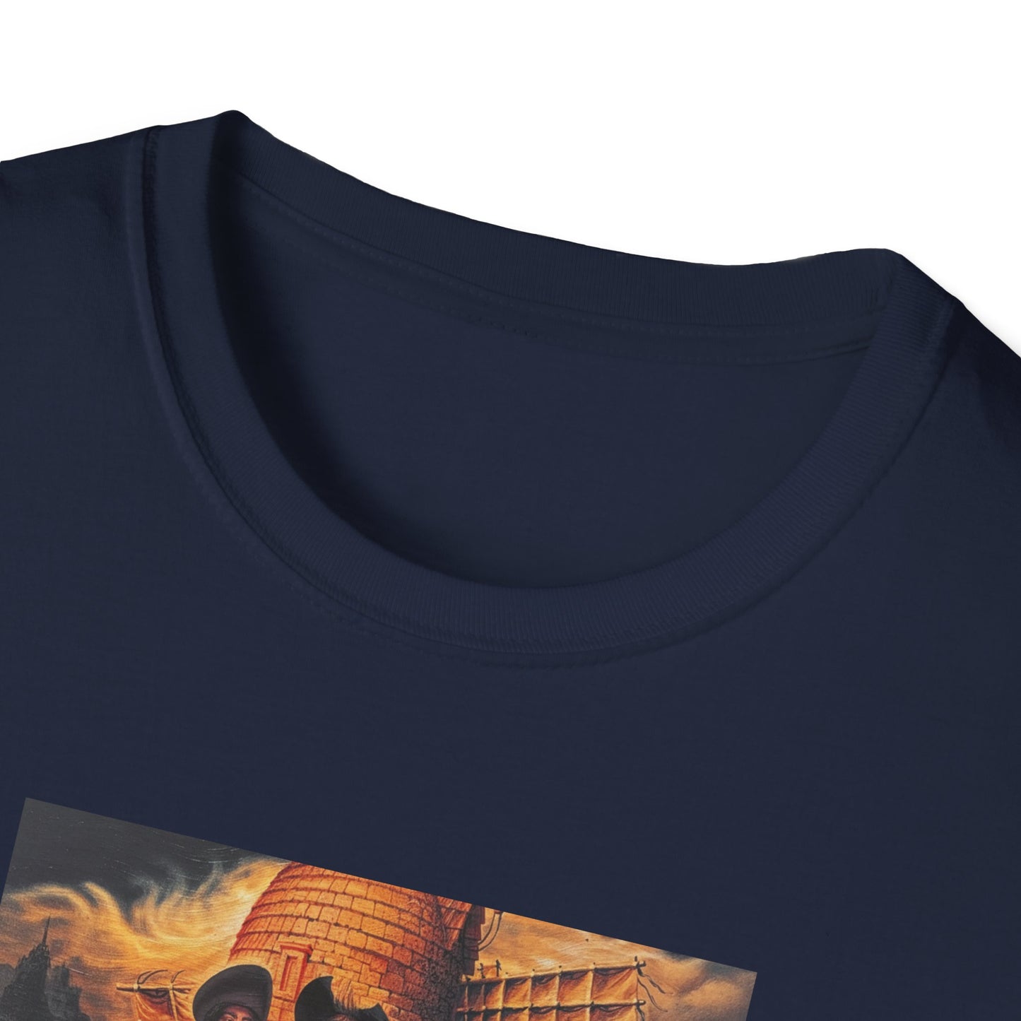 Surreal Don Quixote Art T-Shirt — Vintage Abstract Literary Portrait